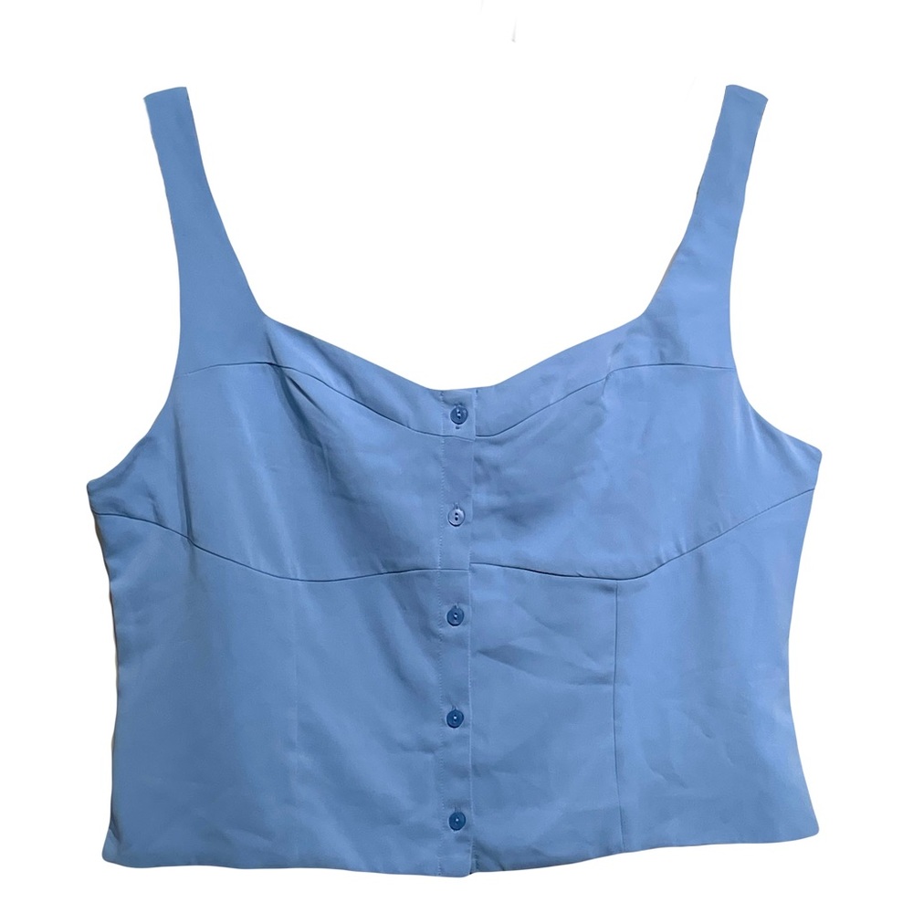 ABERCROMBIE & FITCH Satin Button-Through Top NWT, L